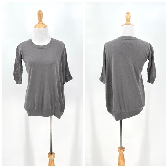 ALLSAINTS Cast Jumper Sweater Womens XS Gray Asymmetric Knitted - Picture 2 of 16